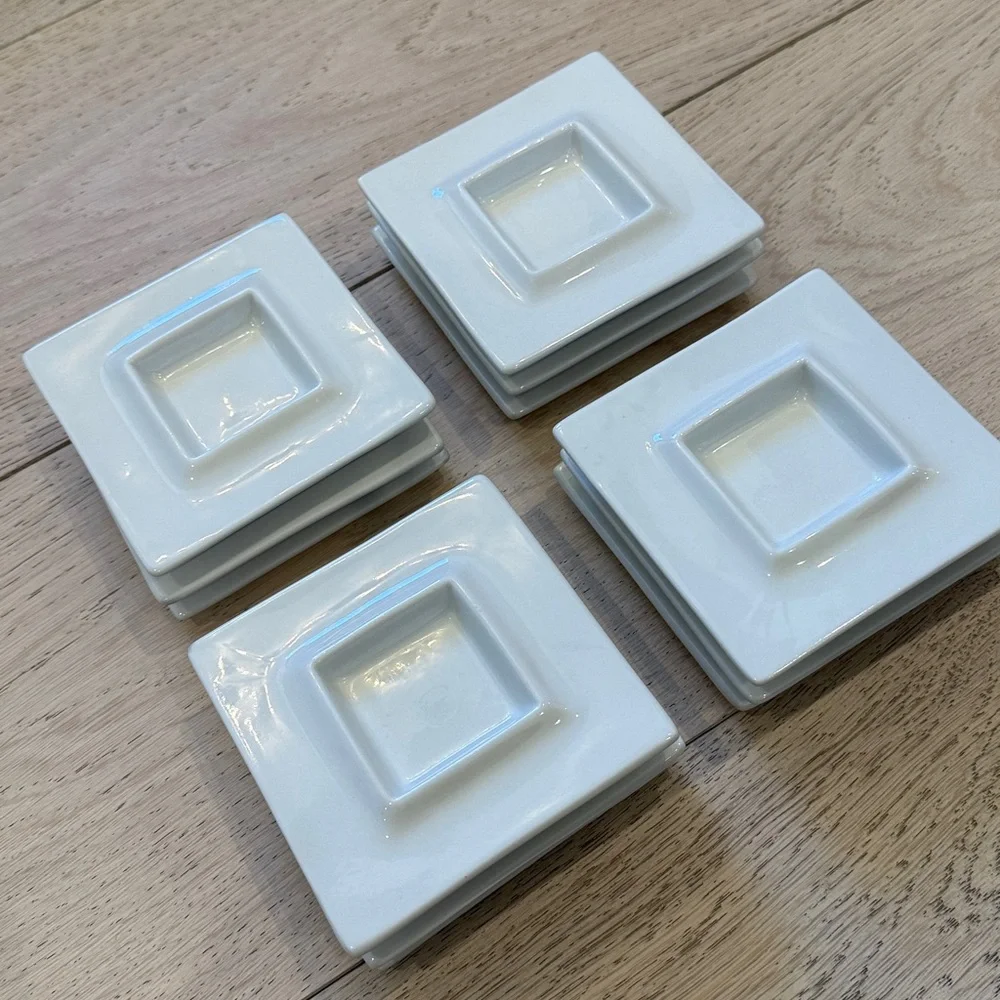 Crate & Barrel Square Mini Dipping Dish | 12 Total